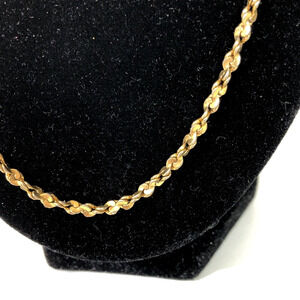 90s Gold Tone Small Chunky Chain Necklace, 22" with Lobster Clasp